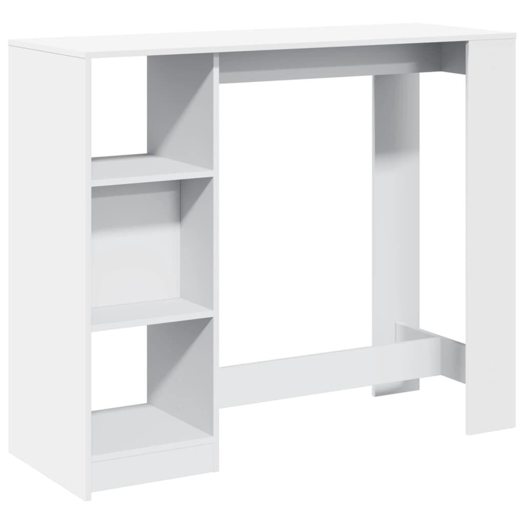 vidaXL Τραπέζι Κονσόλα με Ράφι Λευκό 124x46x103,5 εκ. Επεξεργ. Ξύλο