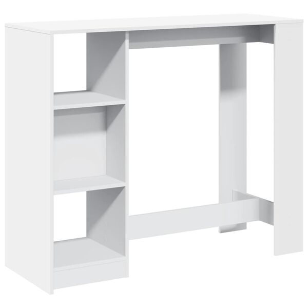 vidaXL Τραπέζι Κονσόλα με Ράφι Λευκό 124x46x103,5 εκ. Επεξεργ. Ξύλο