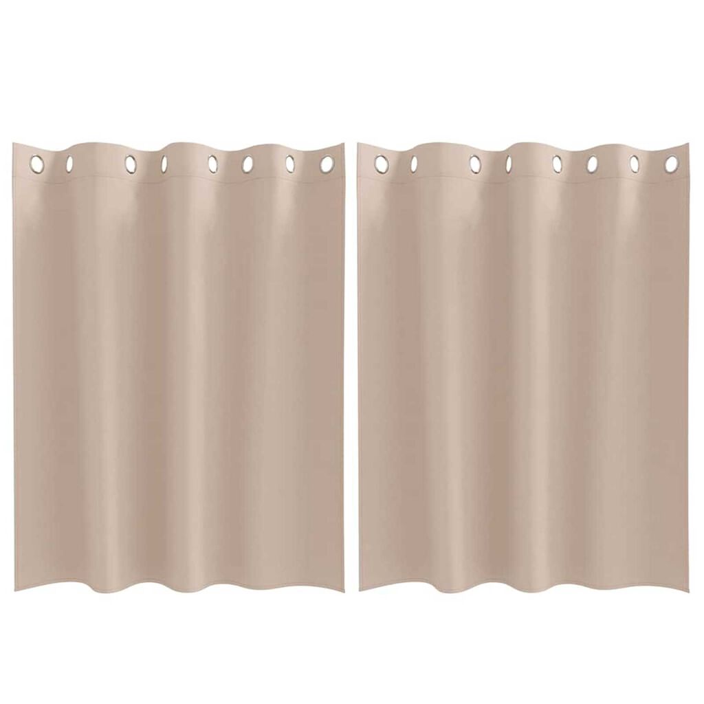 vidaXL Κουρτίνες με κουρτίνες 2 pcs Taupe Πολυεστέρας