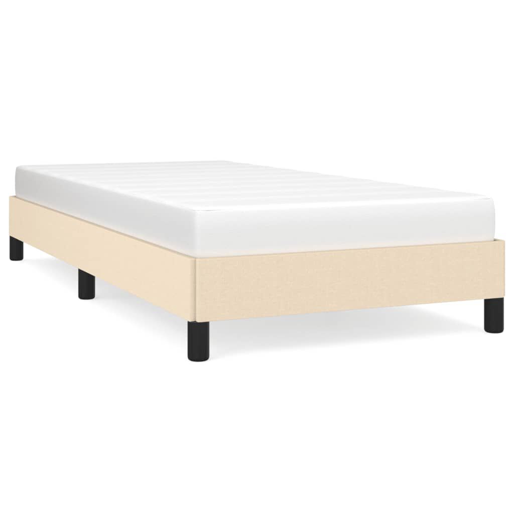 vidaXL Πλαίσιο κρεβατιού χωρίς στρώμα Κρέμα 80x200 cm Ύφασμα