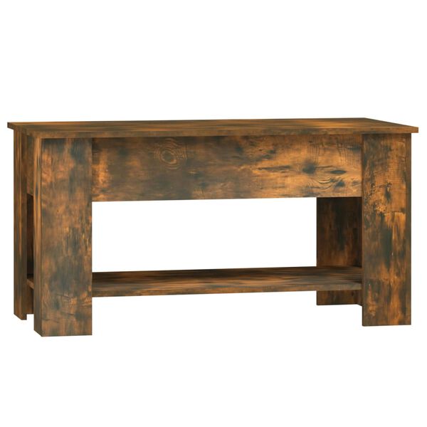 vidaXL Τραπεζάκι Σαλονιού Καπνιστή Δρυς 101x49x52 εκ. Επεξεργ. Ξύλο