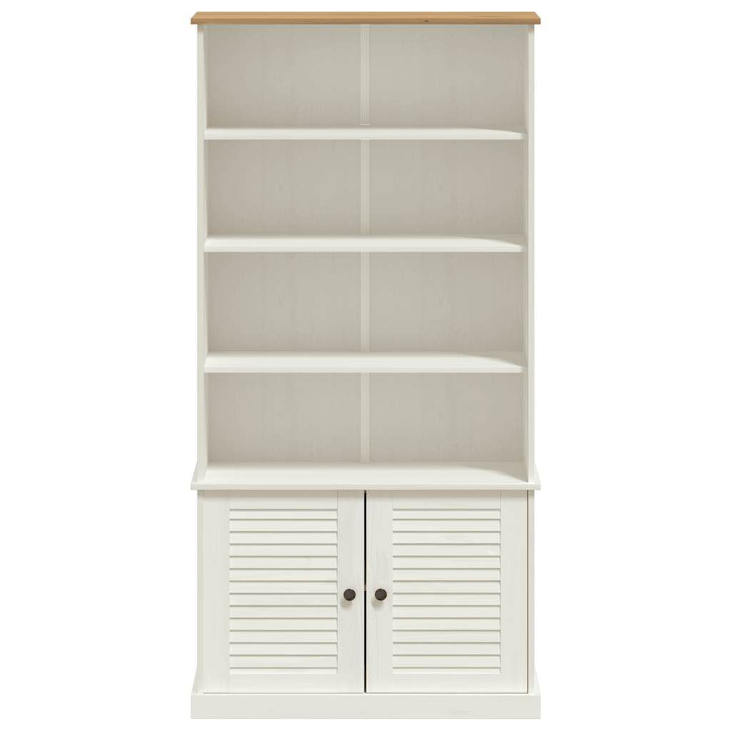 vidaXL Βιβλιοθήκη VIGO Λευκή 85 x 35 x 170 εκ. από Μασίφ Ξύλο Πεύκου