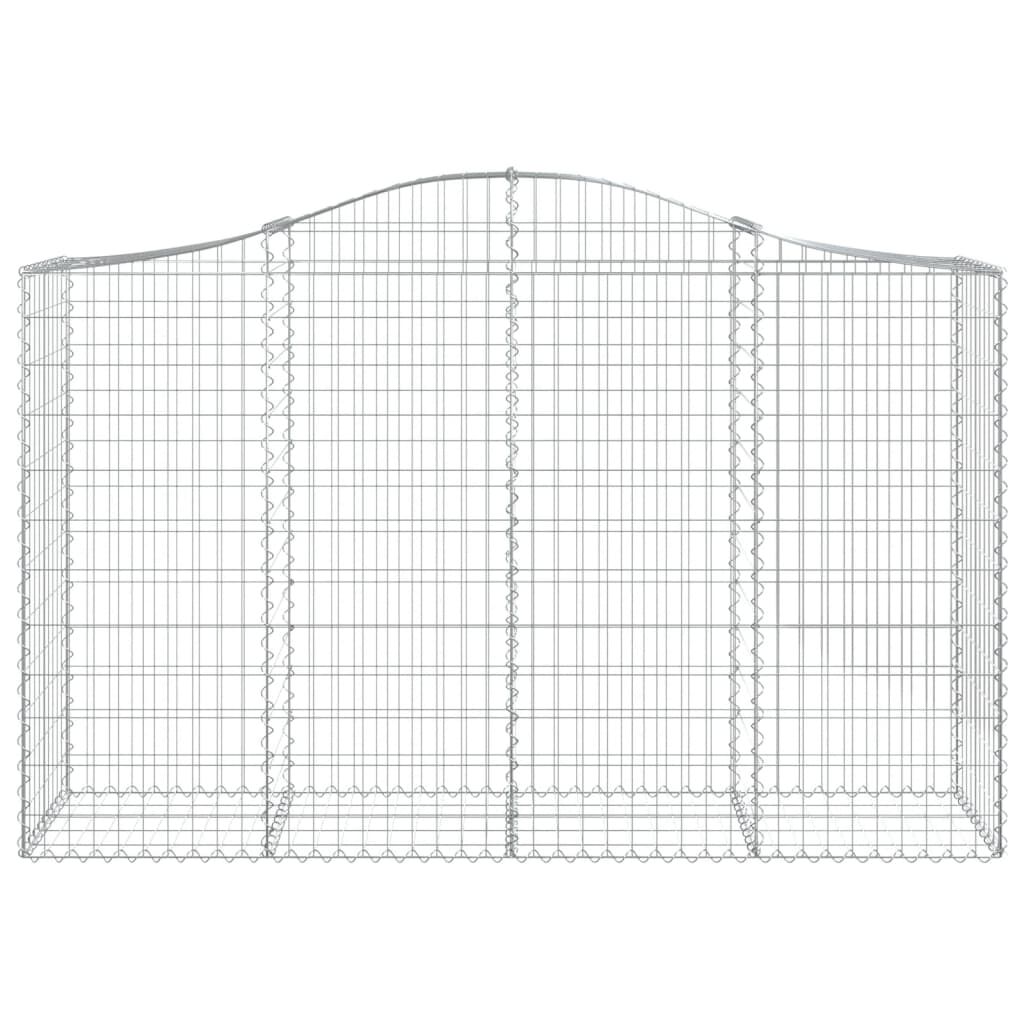 vidaXL Συρματοκιβώτια Τοξωτά 12 τεμ. 200x50x120/140 εκ. Γαλβαν. Ατσάλι