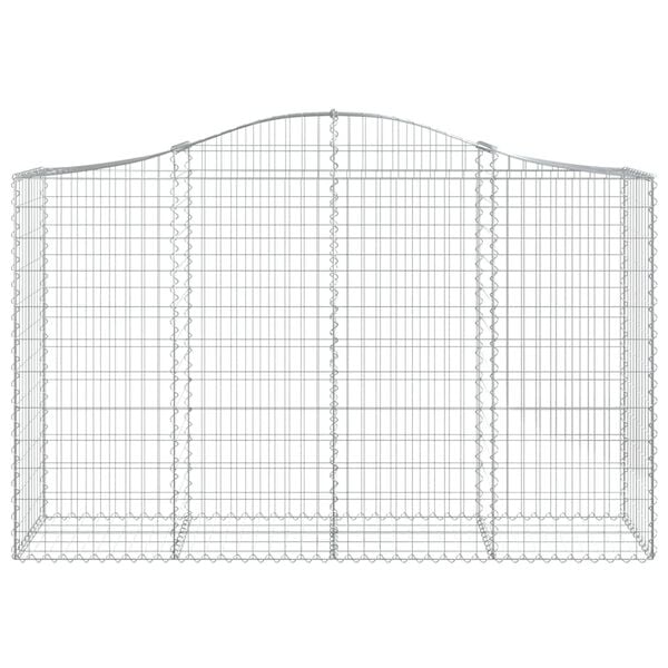 vidaXL Συρματοκιβώτια Τοξωτά 12 τεμ. 200x50x120/140 εκ. Γαλβαν. Ατσάλι