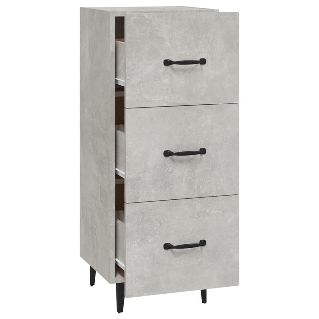 vidaXL Ντουλάπι Γκρι Σκυροδέματος 34,5x34x90 εκ. Επεξεργασμένο Ξύλο
