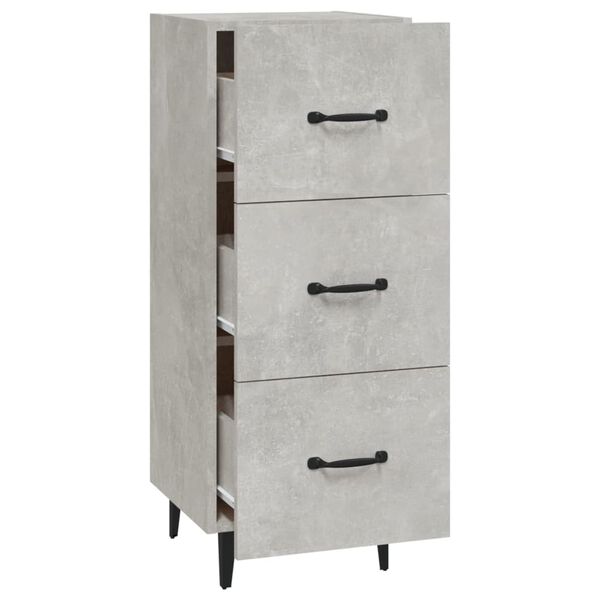 vidaXL Ντουλάπι Γκρι Σκυροδέματος 34,5x34x90 εκ. Επεξεργασμένο Ξύλο