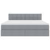 vidaXL Κρεβάτι με αποθηκευτικό χώρο και στρώμα με στρώμα Ανοιχτό γκρι