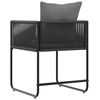 vidaXL Καρέκλες Κήπου 4 pcs Μαύρο και Ανθρακί 50.5 x 53.5 x 63.5 εκ.