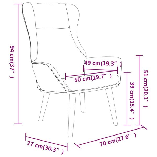 vidaXL Πολυθρόνα Relax Μπλε Υφασμάτινη με Υποπόδιο