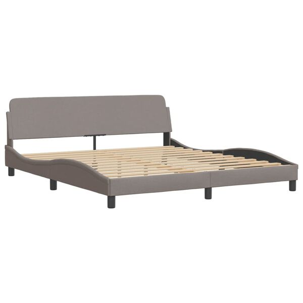 vidaXL Κρεβάτι Taupe 180x200 εκ. Υφασμάτινο