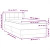 vidaXL Κρεβάτι Boxspring με Στρώμα Μαύρο 80x220 εκ. Βελούδινο