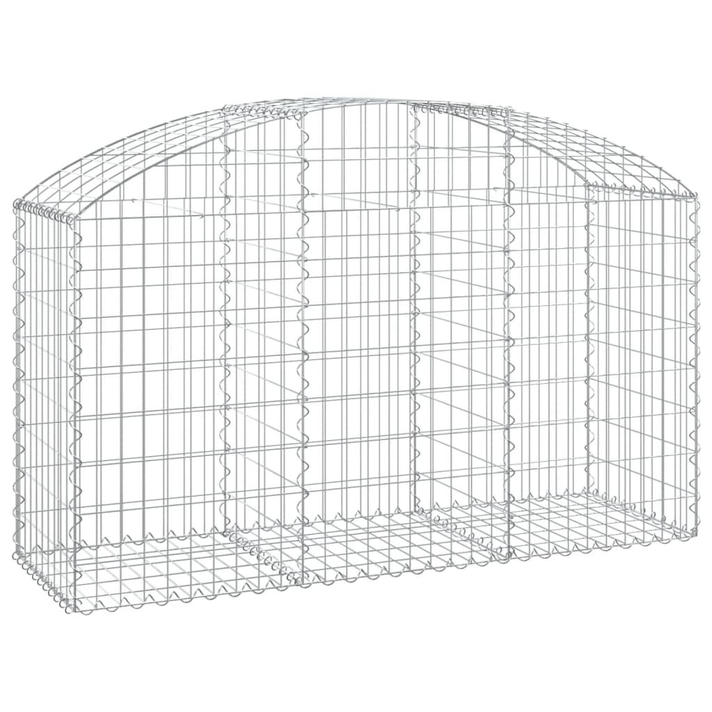 vidaXL Συρματοκιβώτιο Τοξωτό 150x50x80/100εκ. από Γαλβανισμένο Χάλυβα