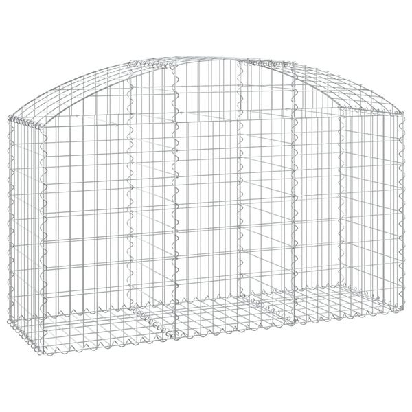 vidaXL Συρματοκιβώτιο Τοξωτό 150x50x80/100εκ. από Γαλβανισμένο Χάλυβα