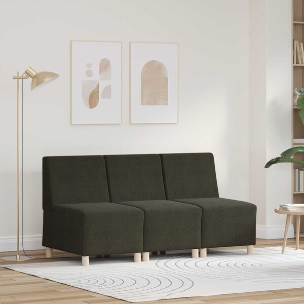vidaXL Καθίσμα Σαλονιού 3 pcs Πράσινο 55 εκ. Ψεύτικο σουέτ δέρμα