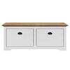 Πάγκος διαδρόμου vidaXL BODO Λευκό και καφέ 114x40x45 cm