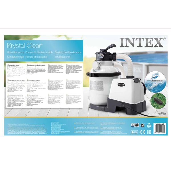 Intex Αντλία με Φίλτρο Άμμου Krystal Clear 4,5 μ³/ώρα 26644GS