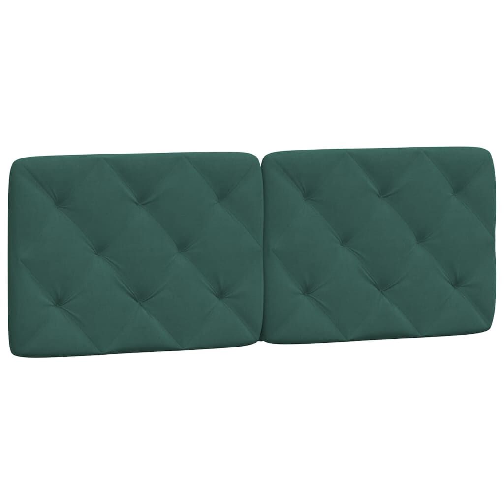 vidaXL Κρεβάτι με Στρώμα Σκούρο Πράσινο 140x190εκ. Βελούδινο