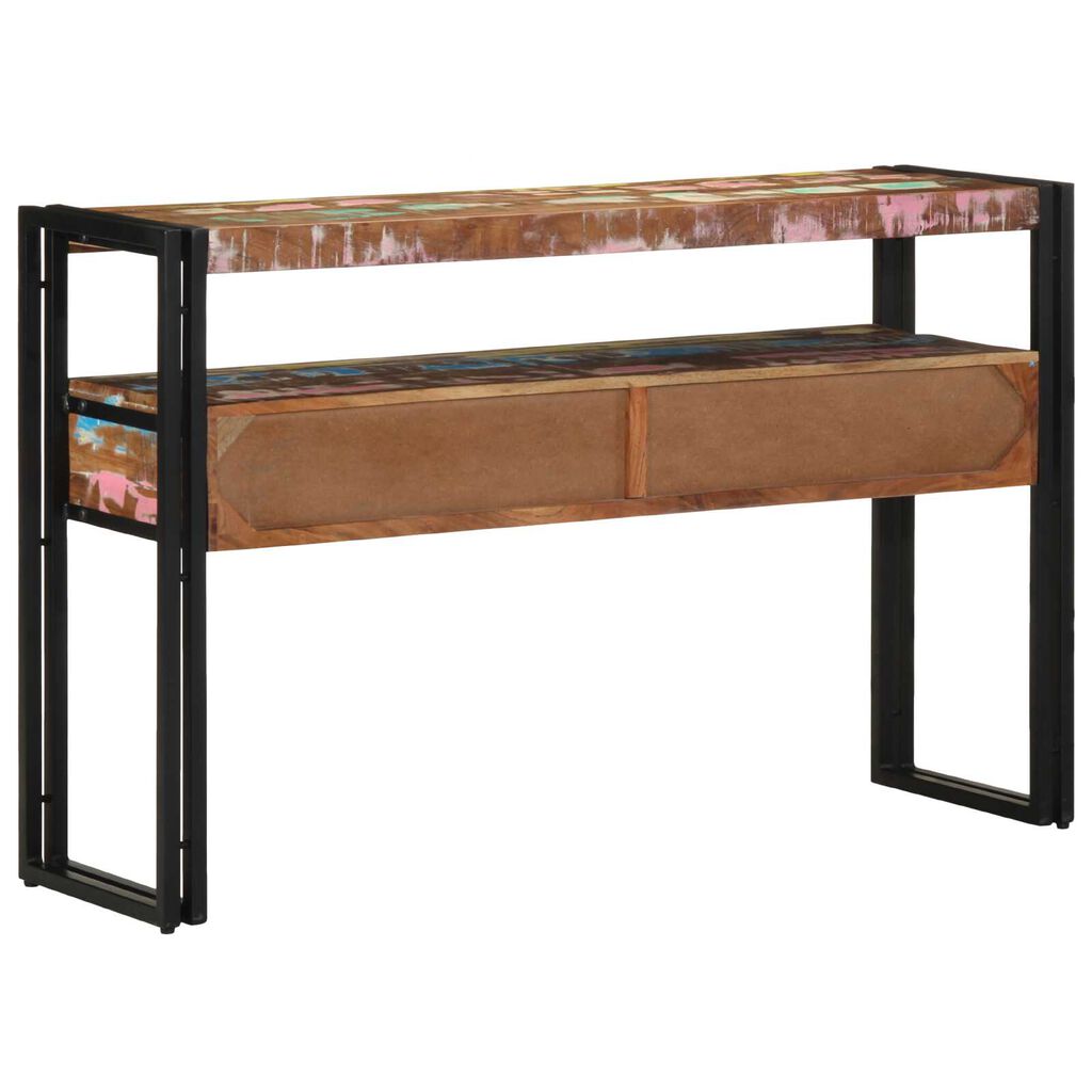 vidaXL Τραπέζια Σαλονιού Πολύχρωμο 120x33x75 εκ Μασίφ Ανακυκλωμένο Ξύλο & Μέταλλο