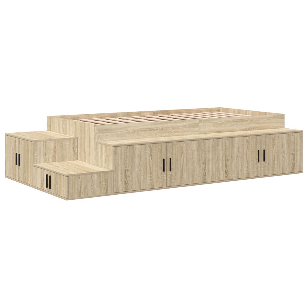 vidaXL κρεβάτι αποθήκευσης από Sonoma Oak 90x190 εκ