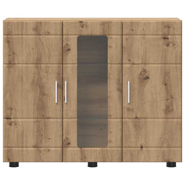 vidaXL Πλαϊνό γραφείο με ράφι με πόρτα artisan δρυς 55.5 x 29 x 100 εκ