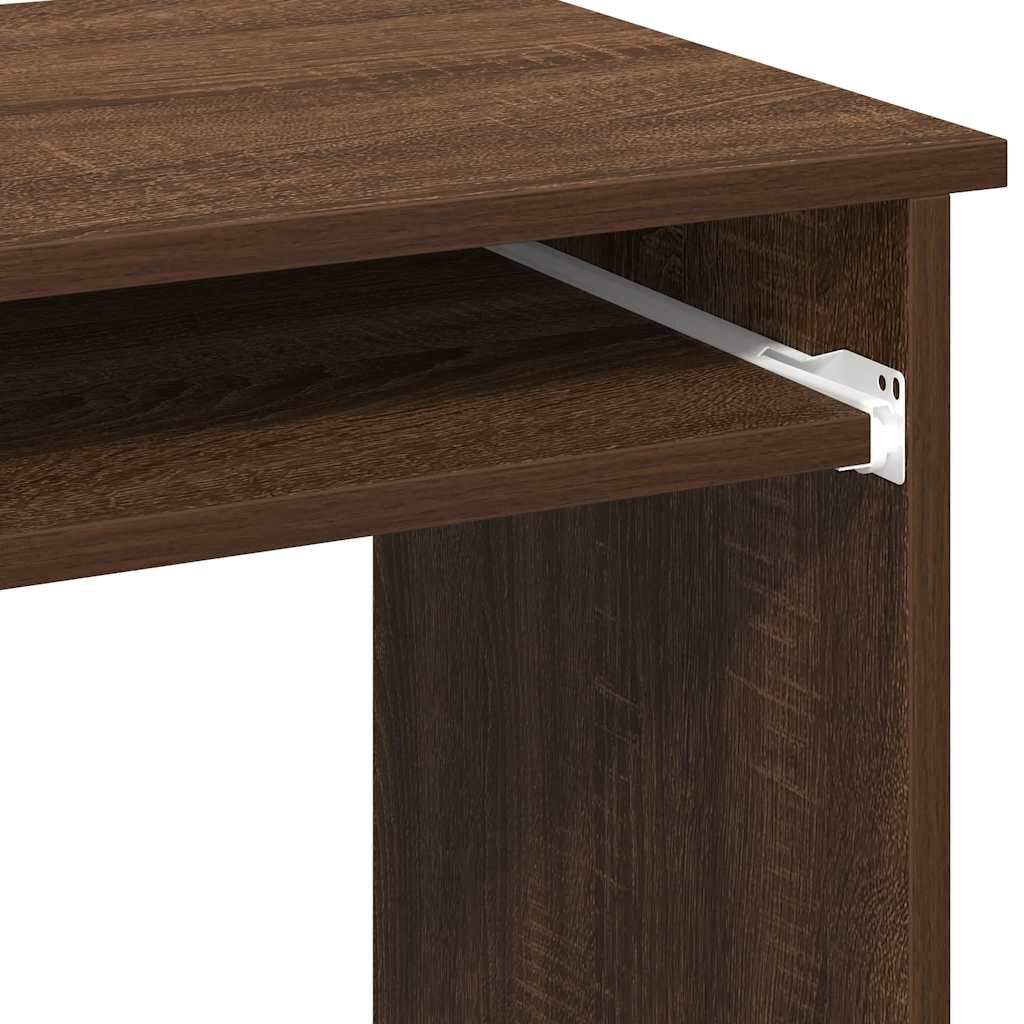 vidaXL Γραφείο με Ράφια Καφέ Δρυς 184x40x78 εκ Επεξεργασμένο Ξύλο
