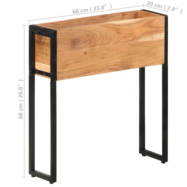 vidaXL Ζαρντινιέρα 60 x 20 x 68 εκ. από Μασίφ Ξύλο Ακακίας