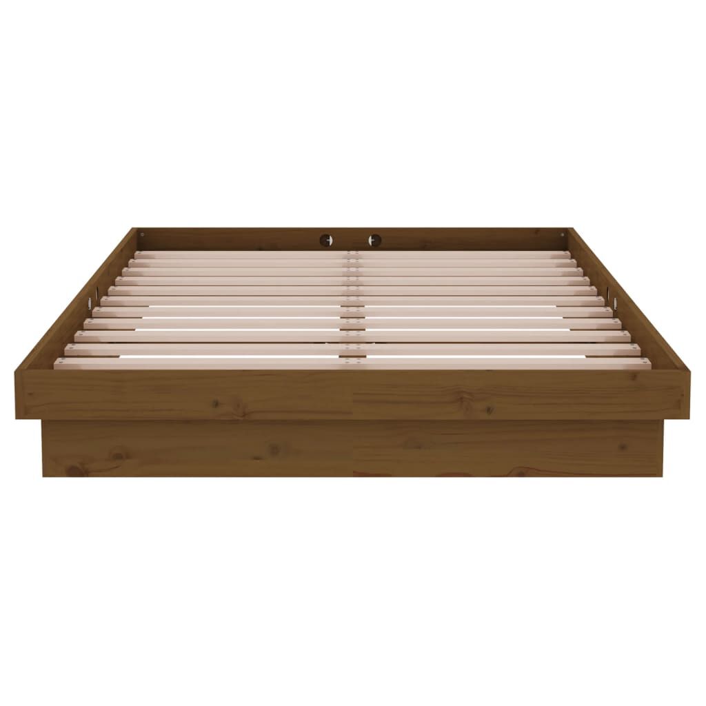 vidaXL Πλαίσιο Κρεβατιού Μελί 120x190 εκ. Μασίφ Ξύλο Small Double