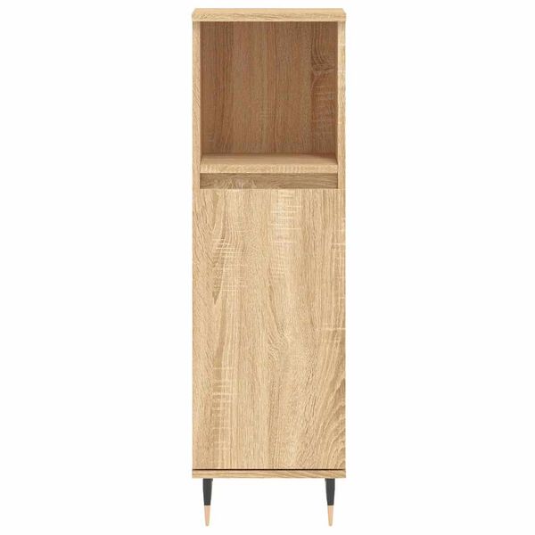 vidaXL Ντουλάπι Μπάνιου Sonoma Δρυς 30x30x100 εκ. Επεξεργασμένο Ξύλο