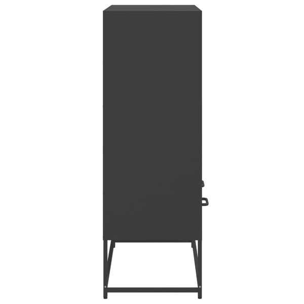 vidaXL Ντουλάπι Μαύρο 68x39x111,5 εκ. από Χάλυβα