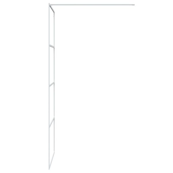 vidaXL Διαχωριστικό Ντουζιέρας Λευκό 80 x 195 εκ. από Γυαλί ESG