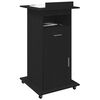 vidaXL Πλατφόρμα Μαύρη δρυς 55 x 55 x 107 cm Επεξεργασμένο ξύλο