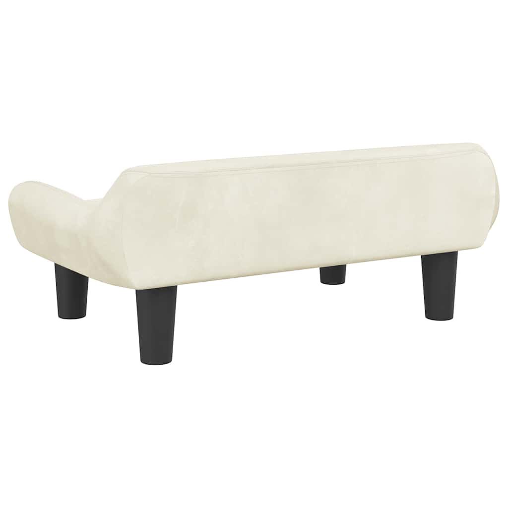 vidaXL Κρεβάτι Σκύλου Κρεμ 70 x 40 x 24 εκ. Βελούδινο