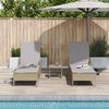 vidaXL Ξαπλώστρα 2-πρόσωπο 2 pcs Μπεζ 35 x 35 x 32 εκ. συνθετικό ρατάν