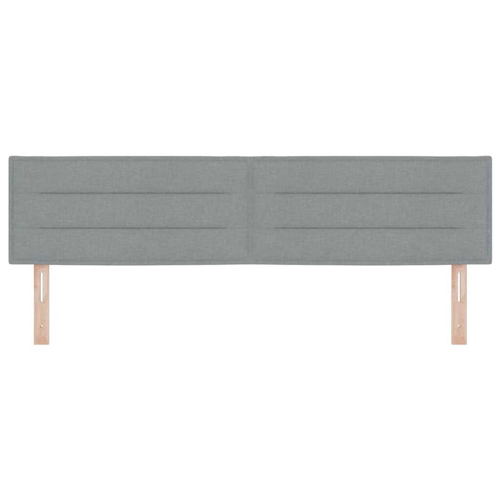 vidaXL Κεφαλάρι με κεφαλάρι Ανοιχτό γκρι 180 cm ύφασμα