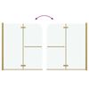 vidaXL Καλυμμα Ντους Χρυσό 120 x 140 cm ESG Γυαλί και Αλουμίνιο