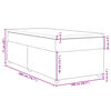 vidaXL Κρεβάτι Boxspring με Στρώμα Σκούρο Καφέ 100x200 εκ. Υφασμάτινο