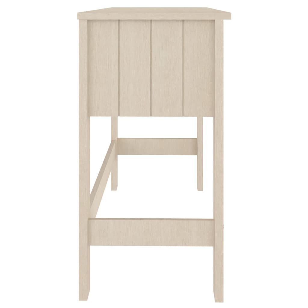 vidaXL Γραφείο HAMAR Καφέ Μελί 110 x 40 x 75 εκ. Μασίφ Ξύλο Πεύκου