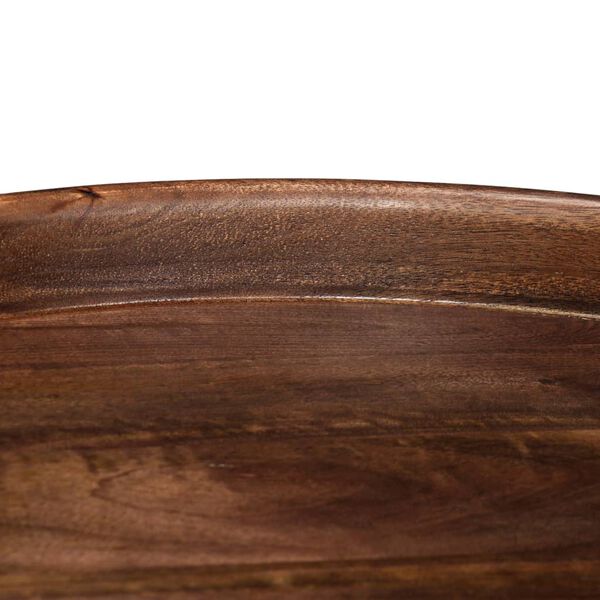 vidaXL Σετ Τραπεζάκια 3 τεμ. από Μασίφ Ξύλο Μάνγκο / Ατσάλι