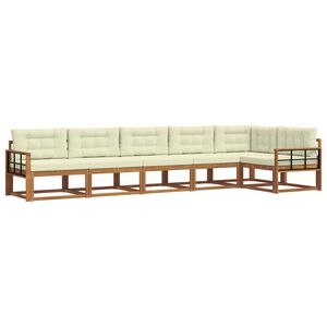 vidaXL &Sigma;&epsilon;&iota;&rho;ά &Kappa;&alpha;&nu;&alpha;&pi;έ &Epsilon;&xi;&omega;&tau;&epsilon;&rho;&iota;&kappa;&omicron;ύ &mu;&epsilon; &mu;&alpha;&xi;&iota;&lambda;ά&rho;&iota; 6 pcs &Phi;&upsilon;&sigma;&iota;&kappa;ό &kappa;&alpha;&iota; &Kappa;&rho;έ&mu;&alpha;