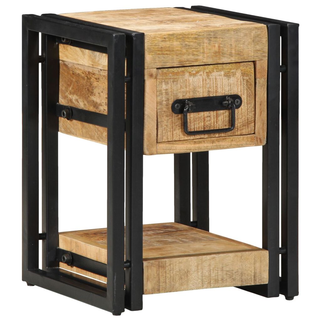vidaXL Νυχτερινό Τραπέζι 40x40x40 εκ. Μασίφ Ξύλο Μάνγκο