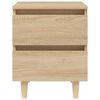 vidaXL Κομοδίνο Sonoma Δρυς 40x35x50εκ. με Πόδια από Μασίφ Ξύλο Πεύκου
