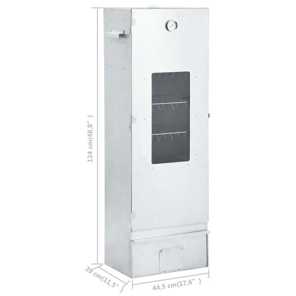 vidaXL Φούρνος Καπνίσματος 44,5 x 29 x 124 εκ. με Πριονίδι 1 κ.