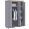 vidaXL Ντουλάπα Τρίφυλλη Γκρι 118x50x171,5 εκ Ξύλο Πεύκου Σειρά Panama