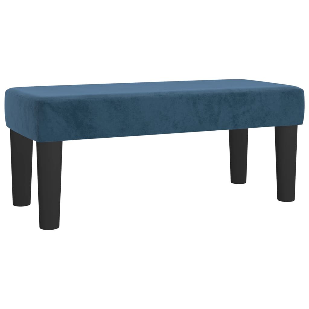 vidaXL Κρεβάτι Boxspring με Στρώμα Σκούρο Μπλε 80 x 200 εκ. Βελούδινο