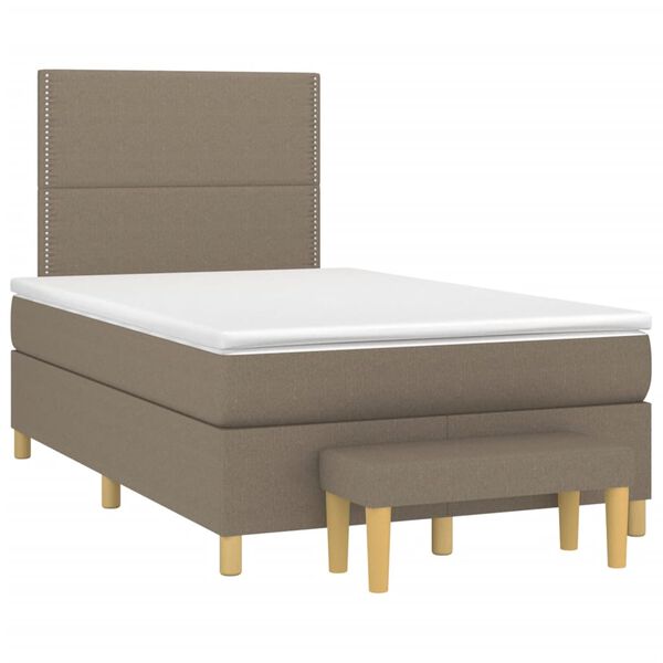 vidaXL &Kappa;&rho;&epsilon;&beta;ά&tau;&iota; Boxspring &mu;&epsilon; &Sigma;&tau;&rho;ώ&mu;&alpha; Taupe 120x200 &epsilon;&kappa;. &Upsilon;&phi;&alpha;&sigma;&mu;ά&tau;&iota;&nu;&omicron;