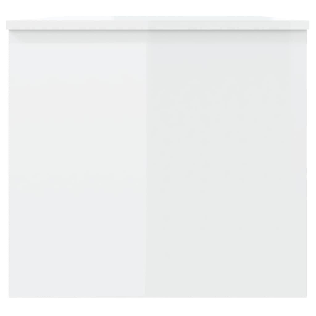 vidaXL Τραπεζάκι Σαλονιού Γυαλ. Λευκό 102x50,5x46,5 εκ. Επεξεργ. Ξύλο