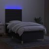 vidaXL &Kappa;&rho;&epsilon;&beta;ά&tau;&iota; Boxspring &mu;&epsilon; &Sigma;&tau;&rho;ώ&mu;&alpha; & LED &Mu;&alpha;ύ&rho;&omicron; 90x200 &epsilon;&kappa;. &Upsilon;&phi;&alpha;&sigma;&mu;ά&tau;&iota;&nu;&omicron;