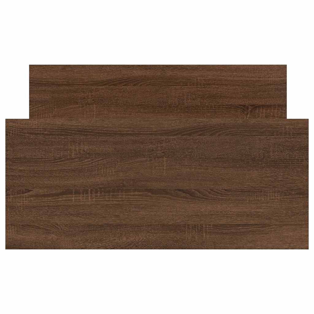 vidaXL Πλαίσιο Κρεβατιού Χωρ. Στρώμα Καφέ Δρυς 75x190εκ Επεξ. Ξύλο