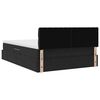 vidaXL Κρεβάτι με φώτα λωρίδας LED Μαύρο 140 x 200 cm Βελούδο