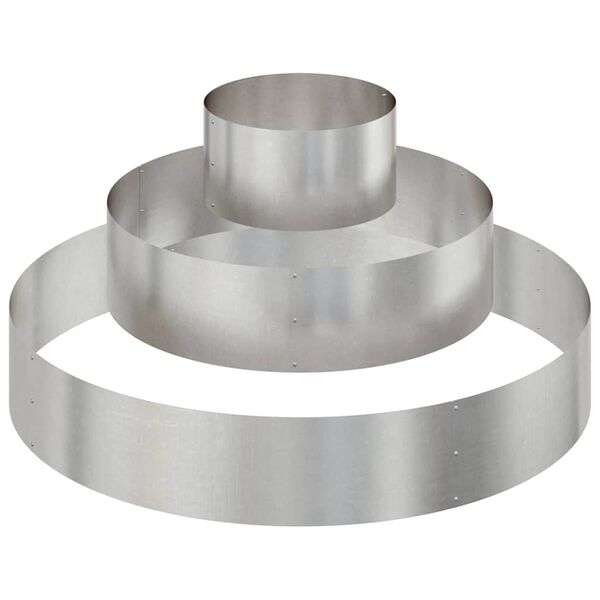 vidaXL Γλάστρα Κήπου Ασημί 120 x 120 x 20 εκ. Ανοξείδωτο ατσάλι